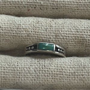 jade sterling silver 925 pinky ring